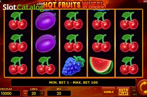 Скрин2. Hot Fruits Wheel (Amatic Industries) слот