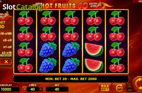 Скрин2. Hot Fruits 40 Extra Chillis слот