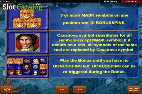 Скрин5. Casanova слот
