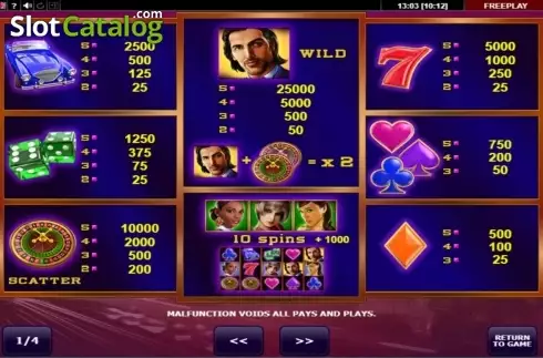 Скрин2. Casinova слот