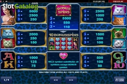 Скрин2. Diamond Cats слот