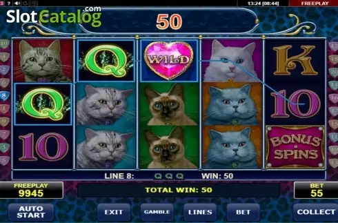 Скрин7. Diamond Cats слот