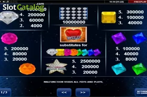 Скрин2. Diamonds On Fire слот