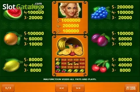 Скрин2. Fortunas Fruits слот