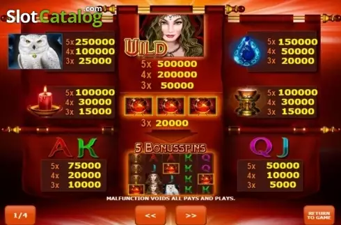 Скрин2. Magic Owl слот