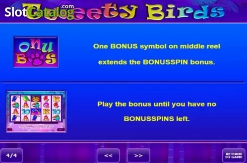 Скрин5. Tweety Birds слот