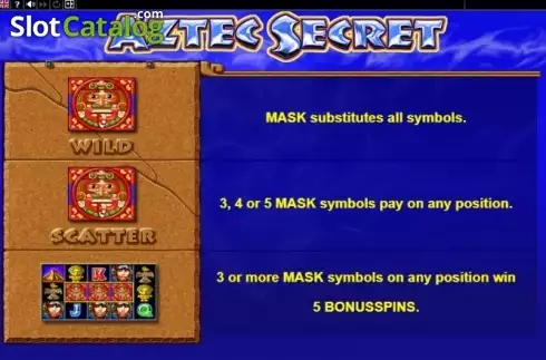 Скрин5. Aztec Secret слот