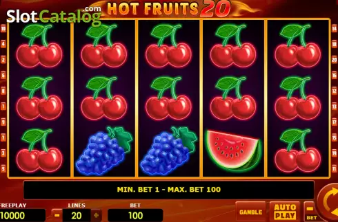 Скрин3. Hot Fruits 20 (Amatic Industries) слот