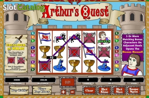 Скрин3. Arthur's Quest слот