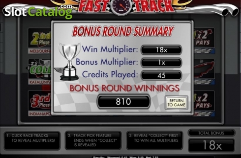 Скрин4. Fast Track слот