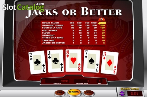 Скрин2. Jacks or Better (Amaya) слот