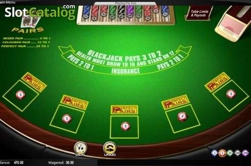 Скрин2. Perfect Pairs Blackjack (Amaya) слот