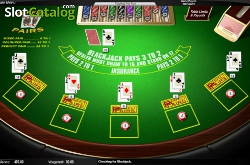 Скрин3. Perfect Pairs Blackjack (Amaya) слот