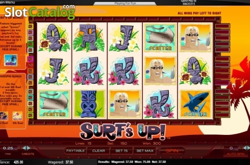Скрин3. Surfs Up слот