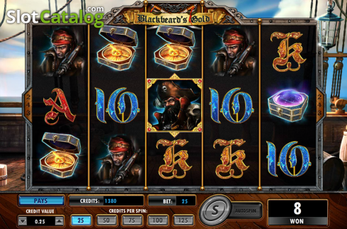 Скрин7. Blackbeard's Gold слот