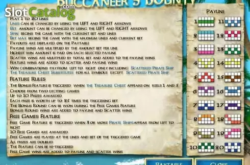 Скрин3. Buccaneer's Bounty слот