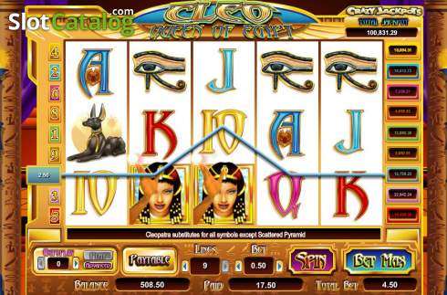 Скрин4. Cleo Queen of Egypt слот