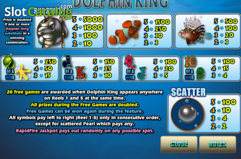 Скрин2. Dolphin King слот