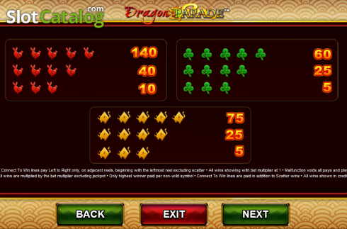 Скрин6. Dragon Parade слот