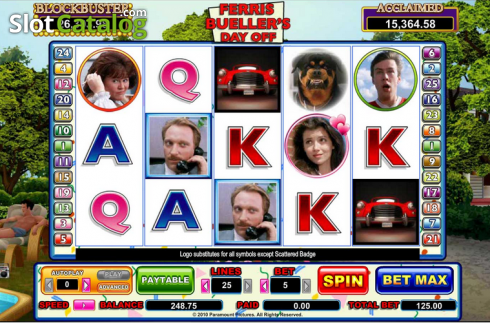 Скрин6. Ferris Bueller's Day Off слот