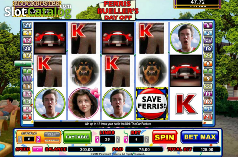 Скрин9. Ferris Bueller's Day Off слот