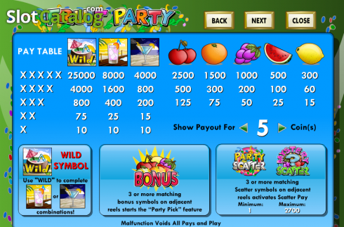 Скрин2. Fruit Party (Amaya) слот