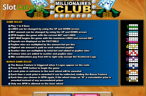 Скрин3. Millionaires Club II слот