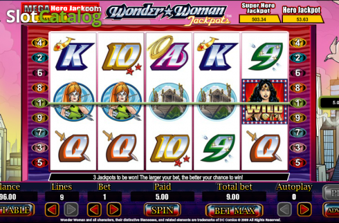Скрин5. Wonder Woman Jackpots слот
