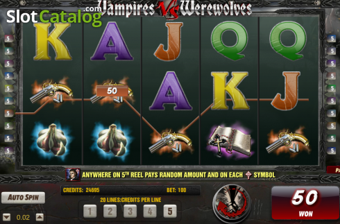 Скрин4. Vampires vs Werewolves слот