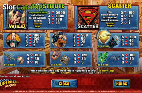 Скрин2. Superman Jackpots слот