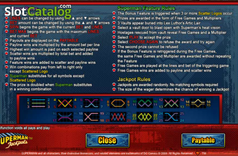 Скрин3. Superman Jackpots слот