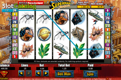 Скрин5. Superman Jackpots слот