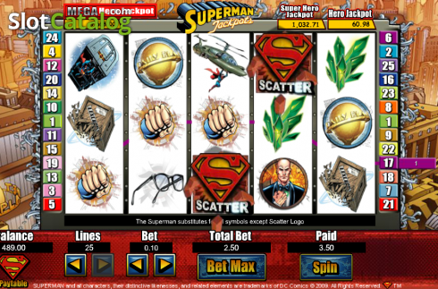 Скрин6. Superman Jackpots слот