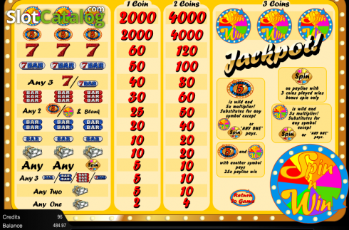 Скрин2. Spin 'n Win слот