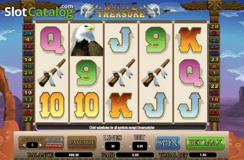 Скрин2. Native Treasure слот