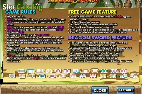 Скрин6. Dragon Sword слот