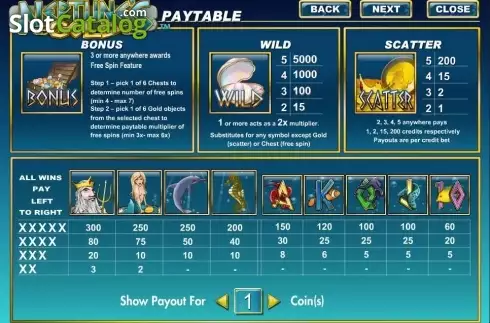Скрин3. Neptunes Gold (Amaya) слот