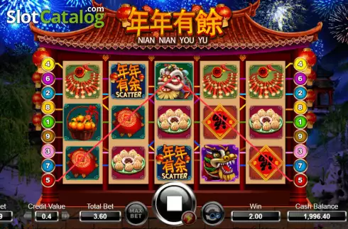 Скрин3. Nian Nian You Yu (Ameba) слот