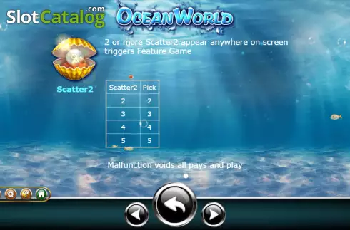 Скрин9. Ocean World слот