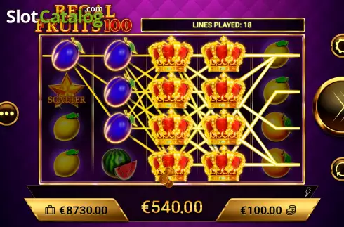 Скрин5. Regal Fruits 100 слот