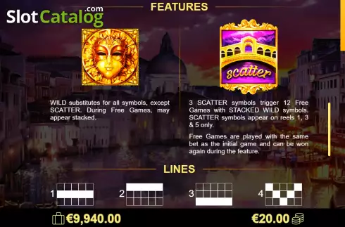 Скрин8. Carnevale di Venezia слот