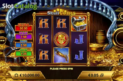 Скрин2. Skull Coins слот