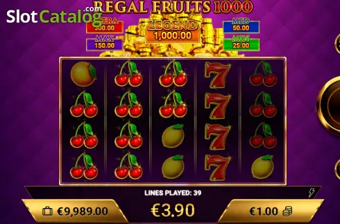 Скрин3. Regal Fruits 1000 слот