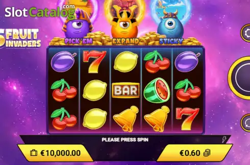 Скрин2. 5 Fruit Invaders слот