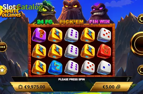 Скрин2. 3 Spirit Volcanoes Dice слот