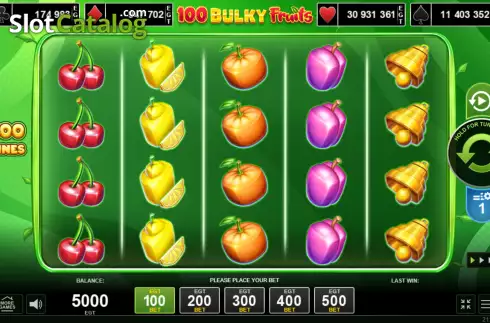 Скрин2. 100 Bulky Fruits слот