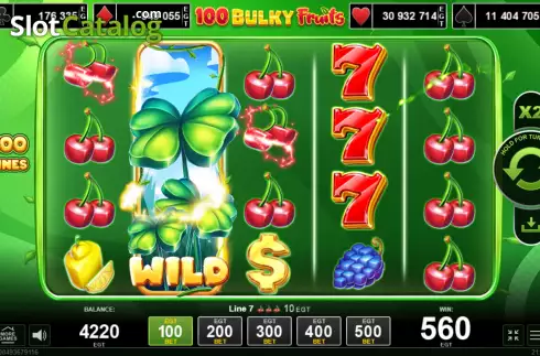Скрин3. 100 Bulky Fruits слот