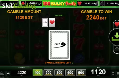 Скрин5. 100 Bulky Fruits слот