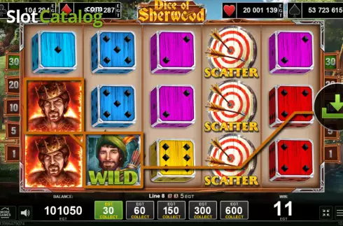 Скрин3. Dice of Sherwood слот