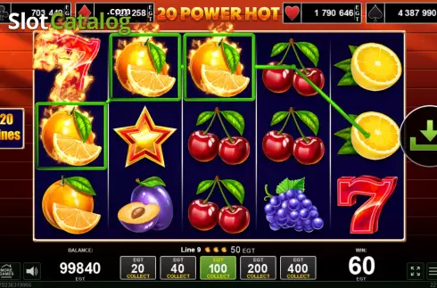 Скрин6. 20 Power Hot слот